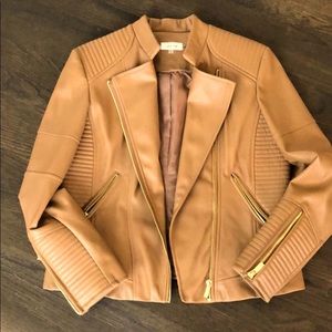 Calvin Klein Faux leather Moto Zippered Jacket